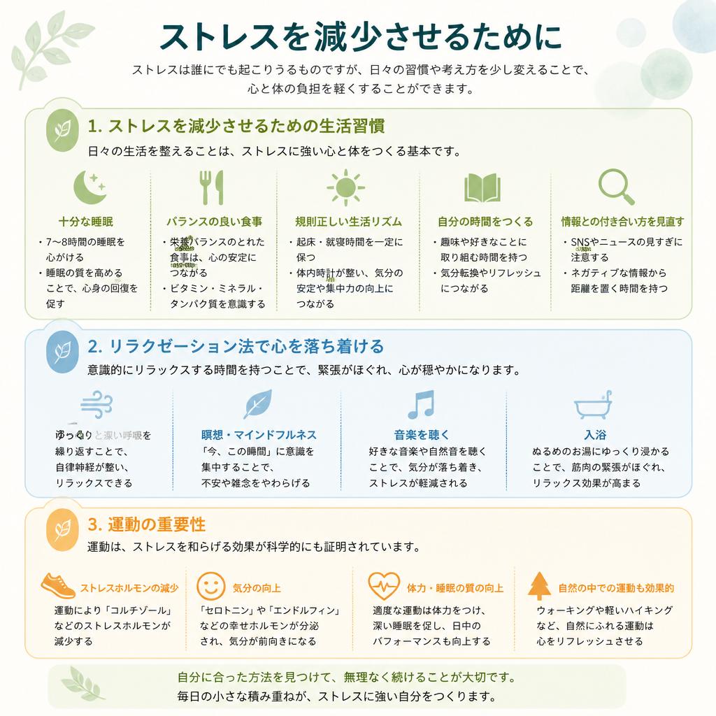 4. ストレス管理のための生活習慣