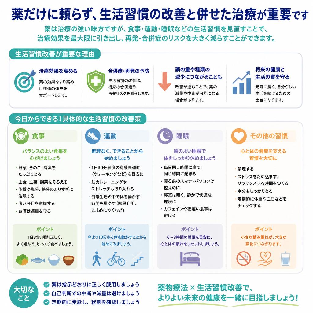 生活習慣改善との相乗効果の重要性