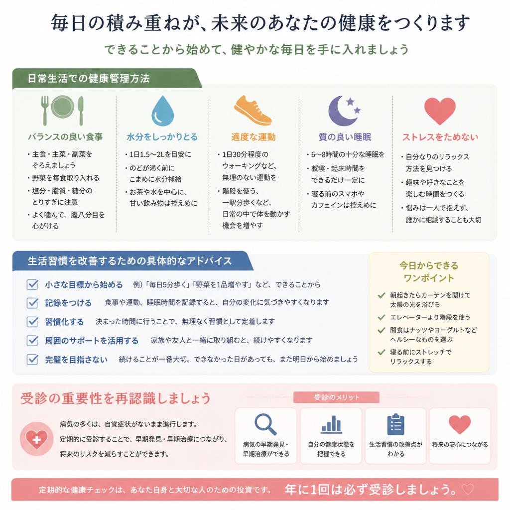健康管理のための生活習慣改善