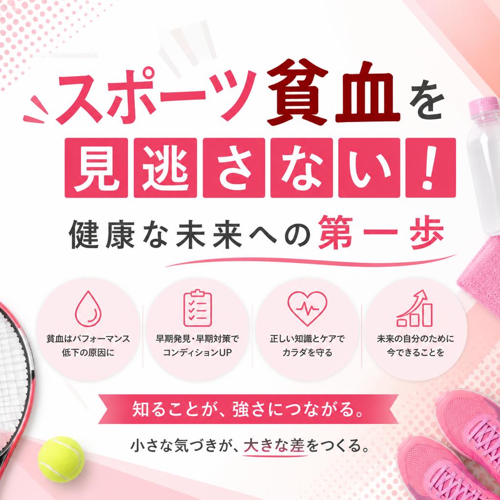 スポーツ貧血を見逃さない！健康な未来への第一歩