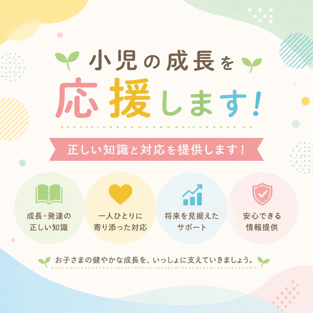 小児の成長を応援する、正しい知識と対応を提供します！