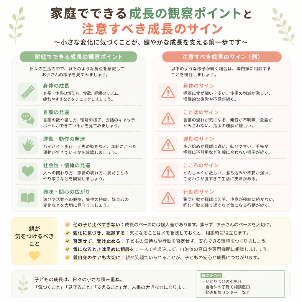 我が子の成長経過を観察するために