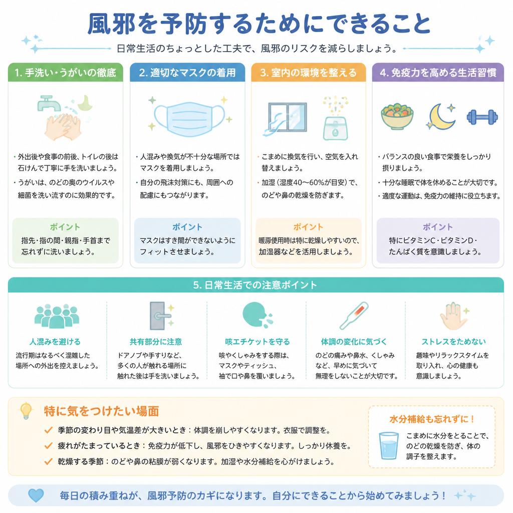 風邪症候群の予防方法