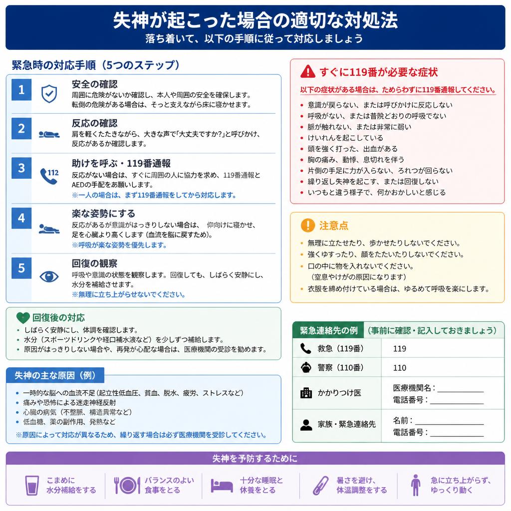 失神時の対処方法