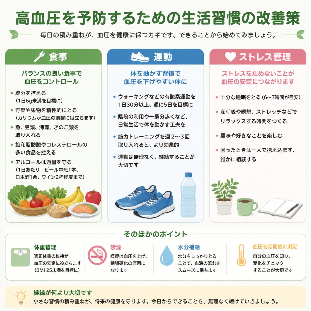 生活習慣の見直しと予防策