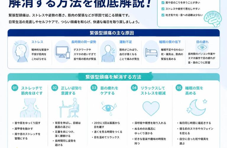 頭痛に悩まされるあなたへ。緊張型頭痛を解消する方法を徹底解説！　　　　　　武蔵小杉せのお内科クリニック