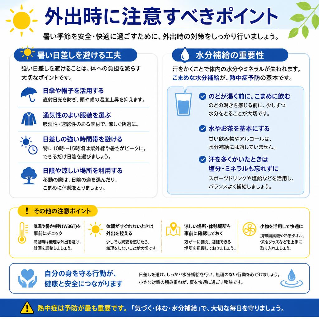 外出時の注意点と対策