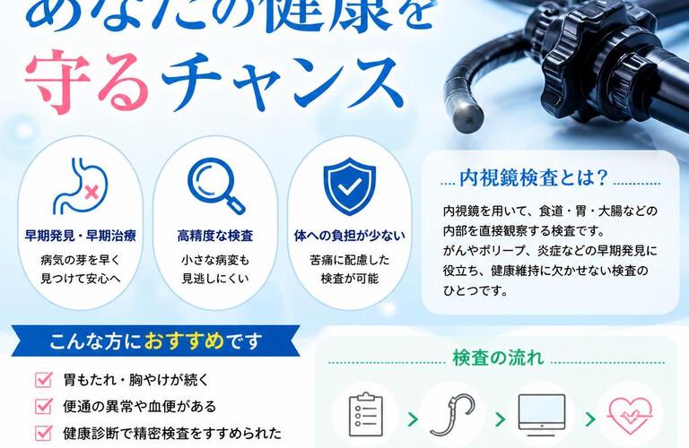 内視鏡検査のすべてがわかる！あなたの健康を守るチャンス　　　　　　　武蔵小杉せのお内科クリニック