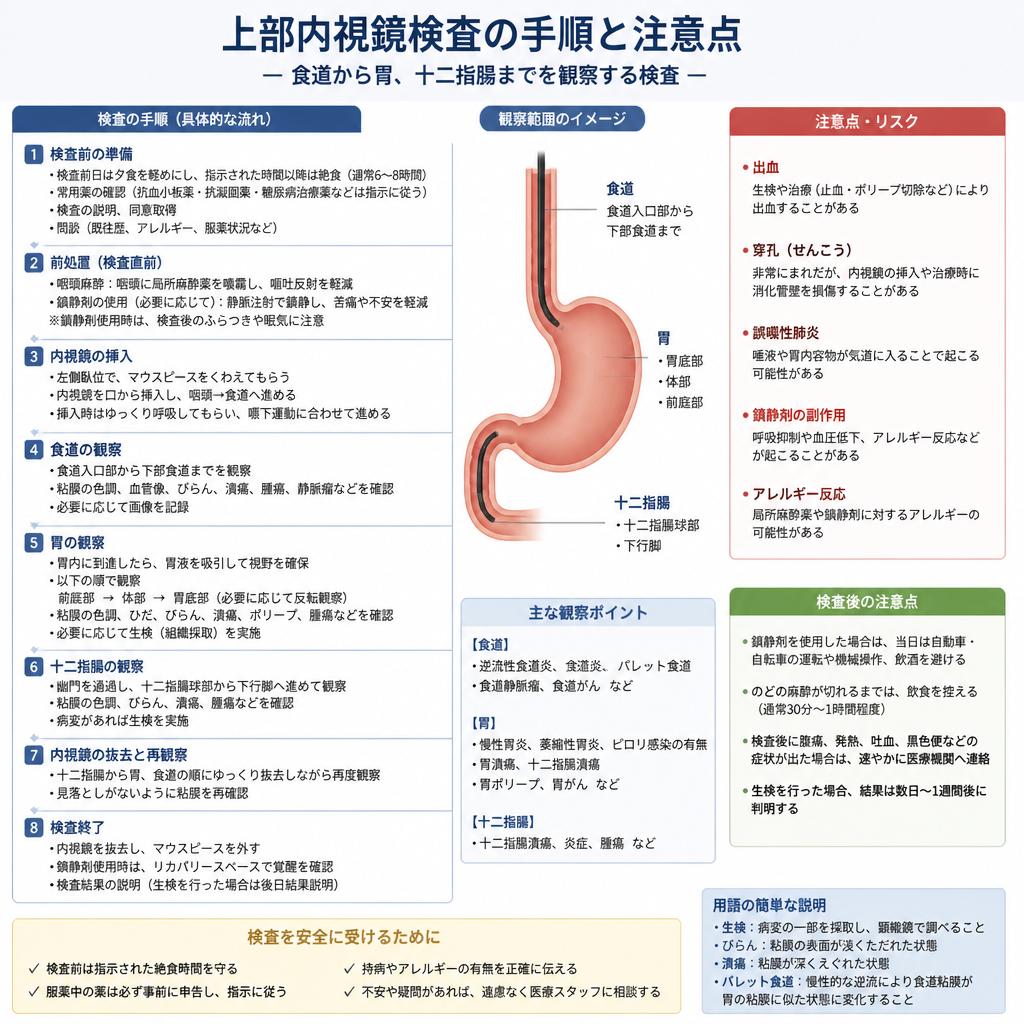 上部内視鏡検査の流れ