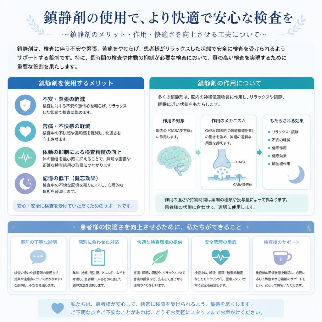 鎮静剤の役割と必要性