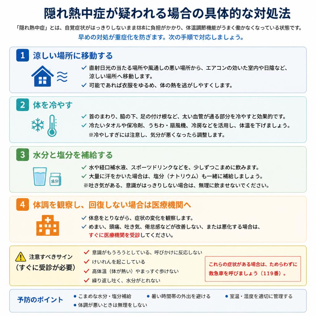5. 隠れ熱中症になった場合の対処法