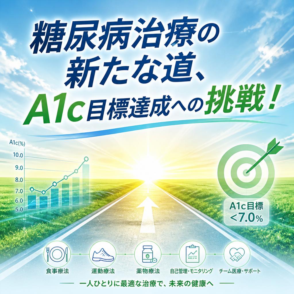 「糖尿病治療の新たな道、A1c目標達成への挑戦！」