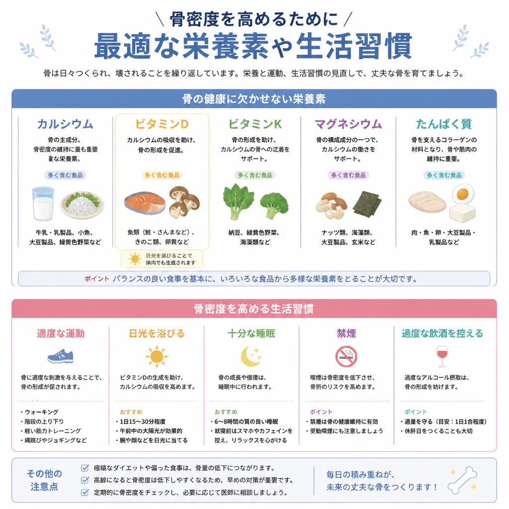 骨密度を高める食事と生活習慣