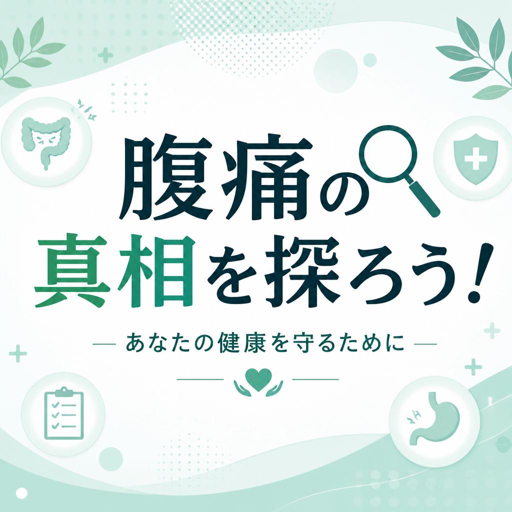 腹痛の真相を探ろう！あなたの健康を守るために