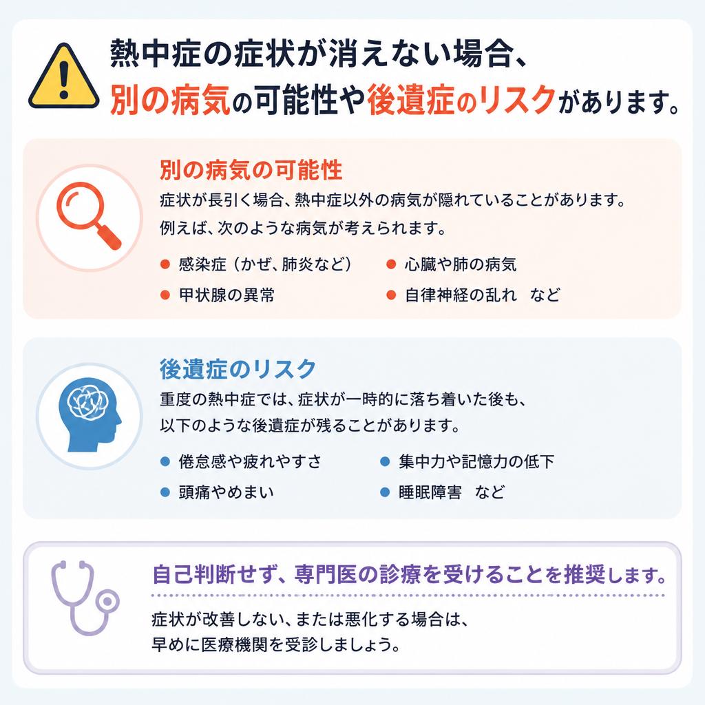 症状が続く場合のリスク