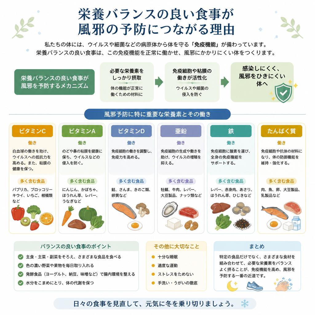 食生活が風邪に与える影響