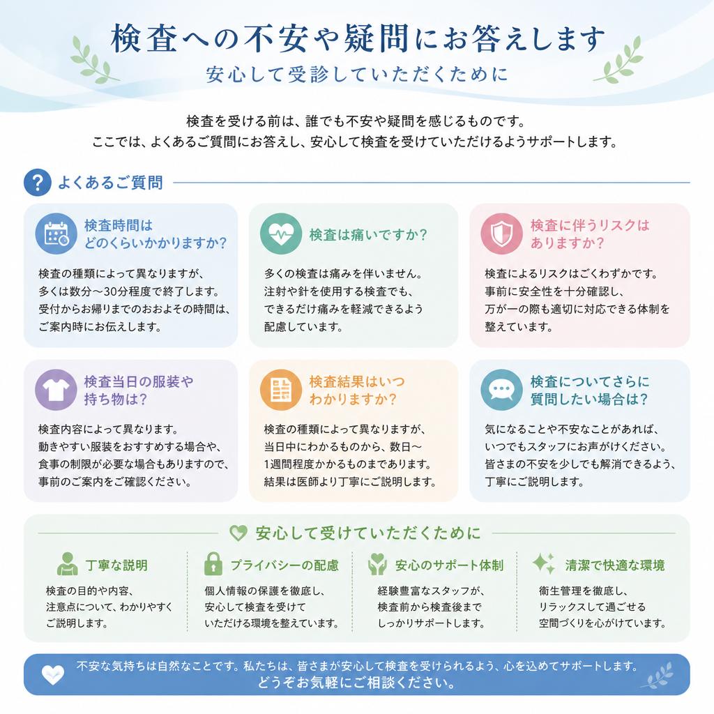 内視鏡検査の不安を解消するために
