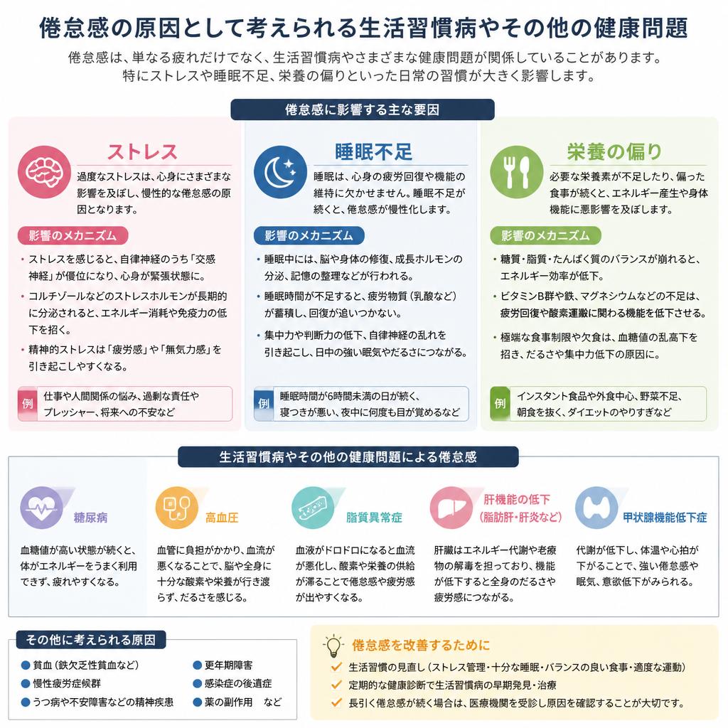 倦怠感の背後に潜む原因