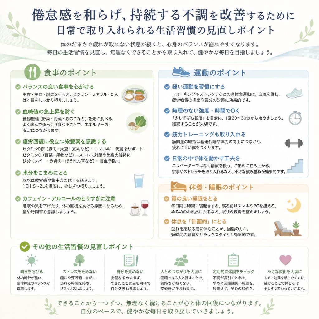 日常生活でできる改善策