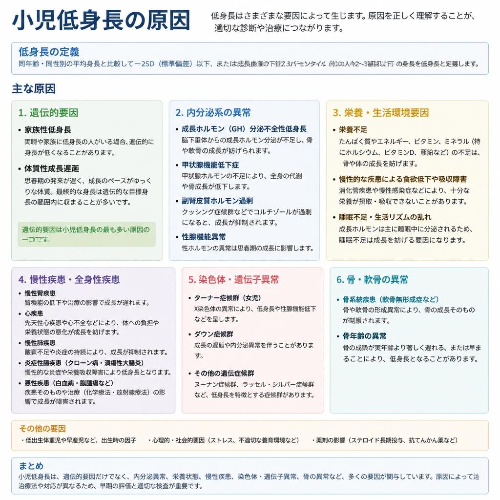小児低身長の原因