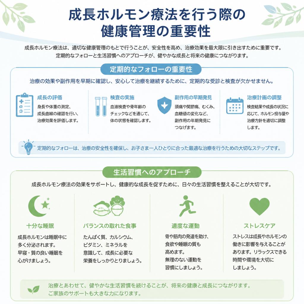 健康管理と成長ホルモン療法の関係