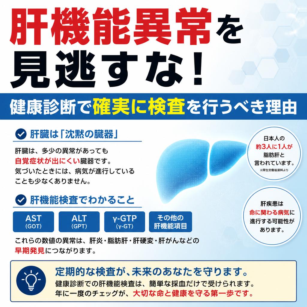 肝機能異常を見逃すな！健康診断で確実に検査を行うべき理由