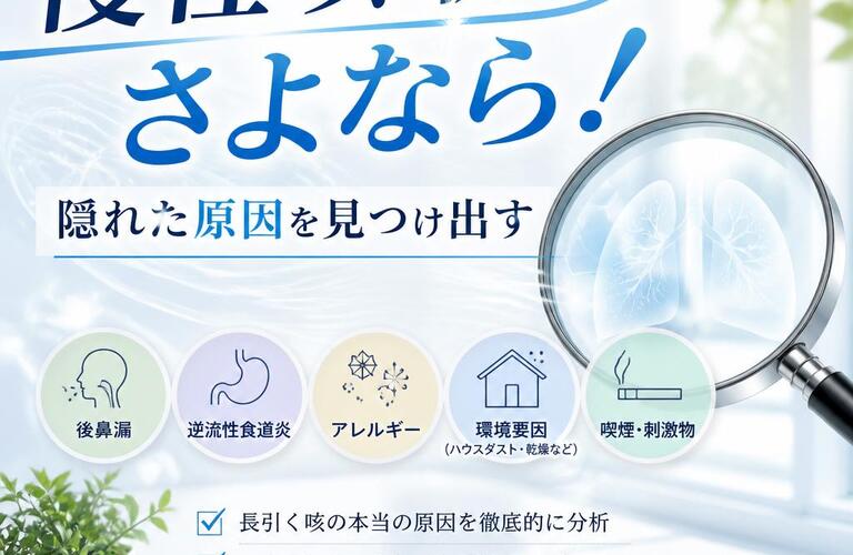 慢性咳嗽にさよなら！隠れた原因を見つけ出す　　　武蔵小杉せのお内科クリニック