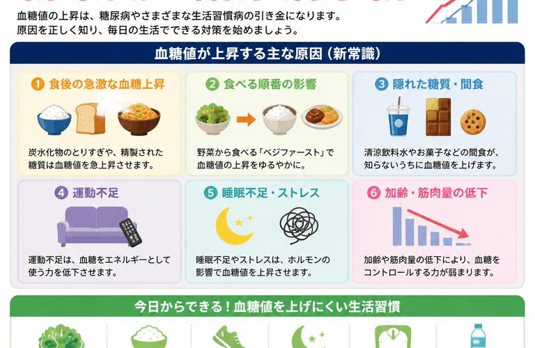血糖値の上昇を招く原因を探る！新常識で糖尿病予防　　　　　　　武蔵小杉せのお内科クリニック