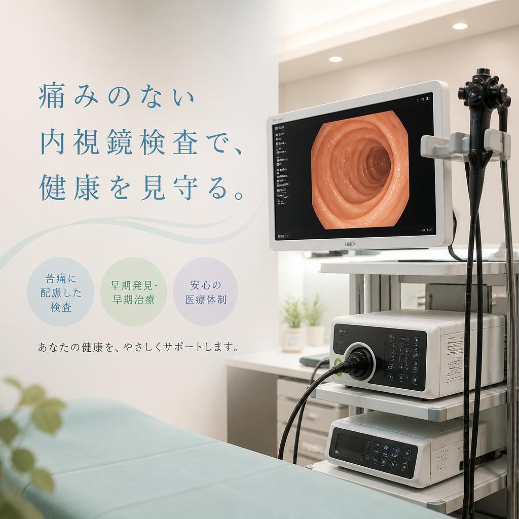 痛みのない内視鏡検査で、健康を見守る。