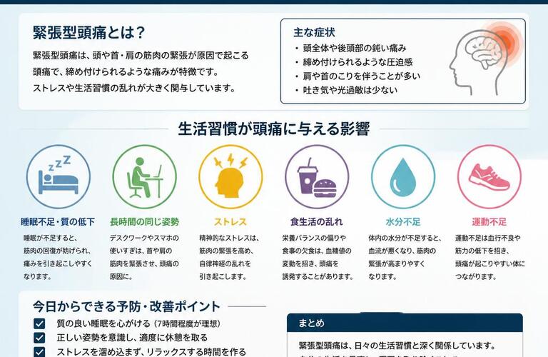 緊張型頭痛の真実を探る！生活習慣があなたの健康に与える影響とは？　　　　　武蔵小杉せのお内科クリニック
