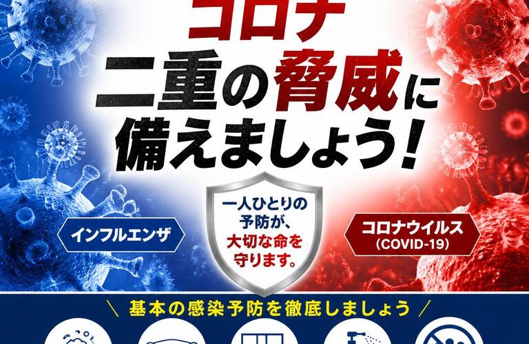 この時期、インフルエンザとコロナ、二重の脅威に備えましょう！　　　　　武蔵小杉せのお内科クリニック