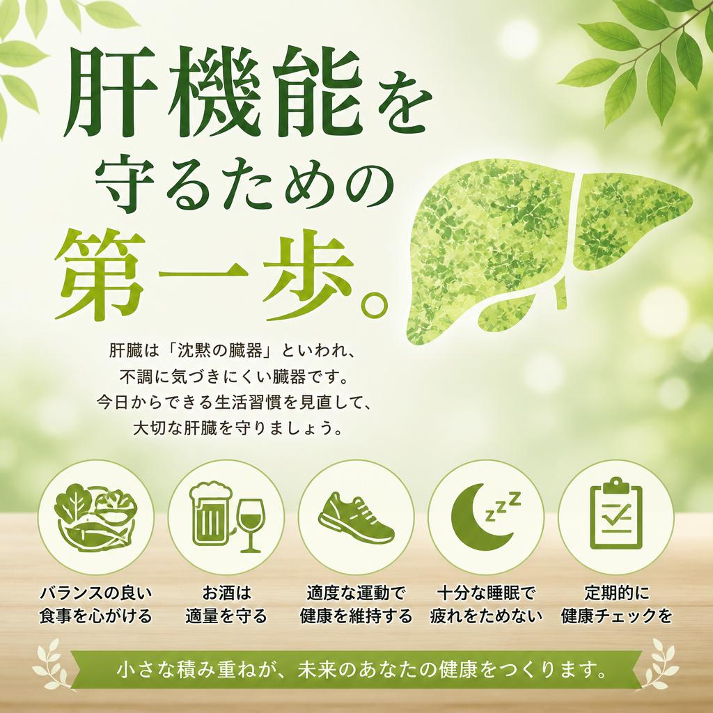 肝機能を守るための第一歩。