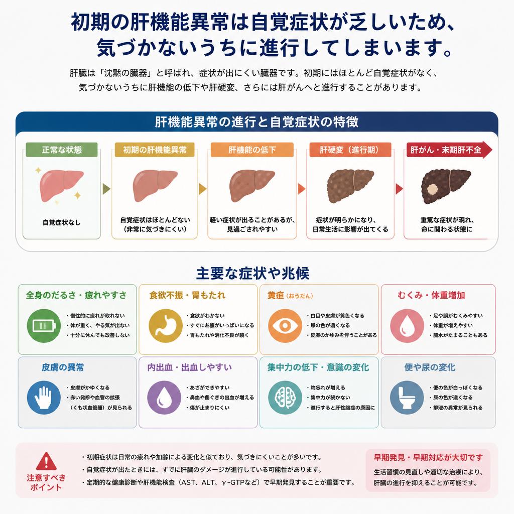 見逃される肝機能異常の症状