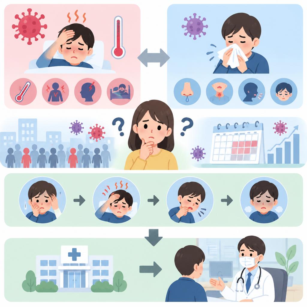 風邪との違いは？症状だけで決めつけず、早めに相談を