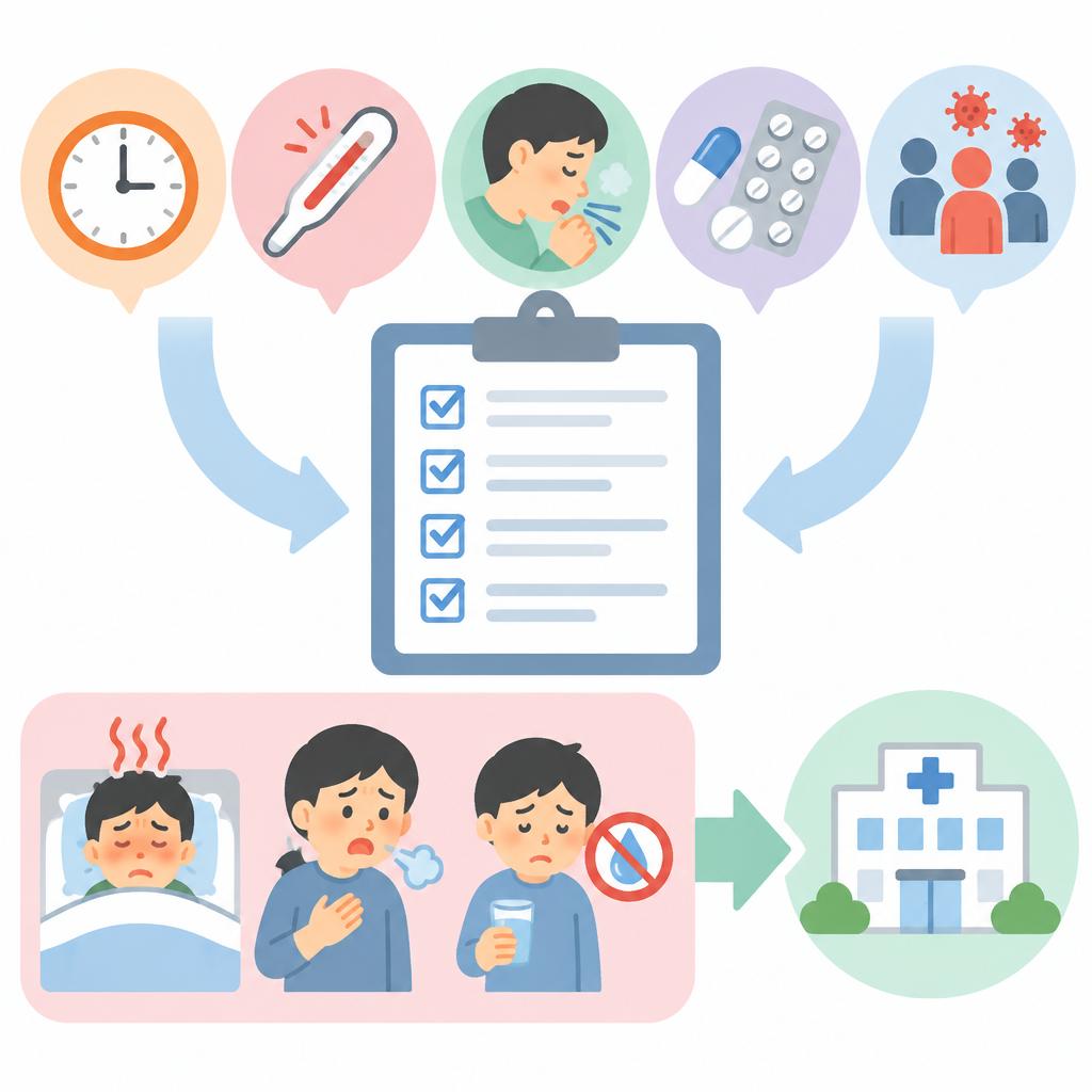 受診前に知っておきたいこと。症状・発症時刻を伝えよう